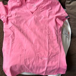 Very Pink Med, Couture  Energy Small Scrubs Shirt 