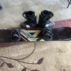 Snowboard and boots