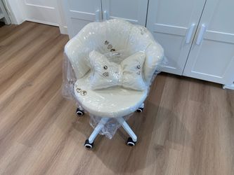 Velvet Task Chair 360 Swivel Adjustable Height Office Chair. White