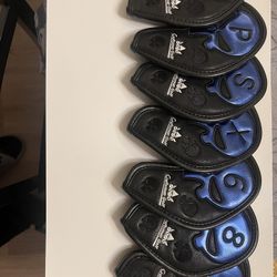 Craftsman Golf Iron Head Covers – Blue Punisher Skull Set