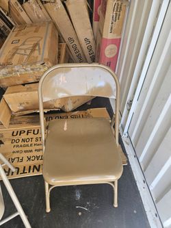Metal folding chairs