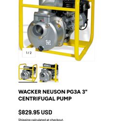 New De watering Pumps Wacker Neuson PG3A - Self-Priming, Dewatering Pump, 4.8HP Honda Engine (659) hvac  Also available for sale: Milwaukee Hil