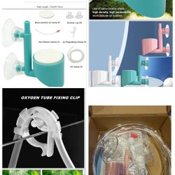 Aquarium Air Stone Oxygen Pump Accessories  •	Premium Materials: Made from upgraded durable plastic with a nano-ceramic air stone core. The high-tempe