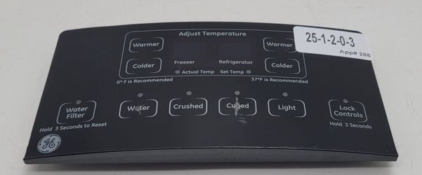 USED Genuine Refrigerator GE Control Board Part#200D7355G074