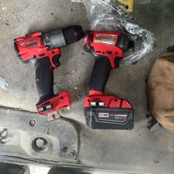 Two Drills And Battery 