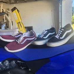 Two Pair Vans Size 9.5