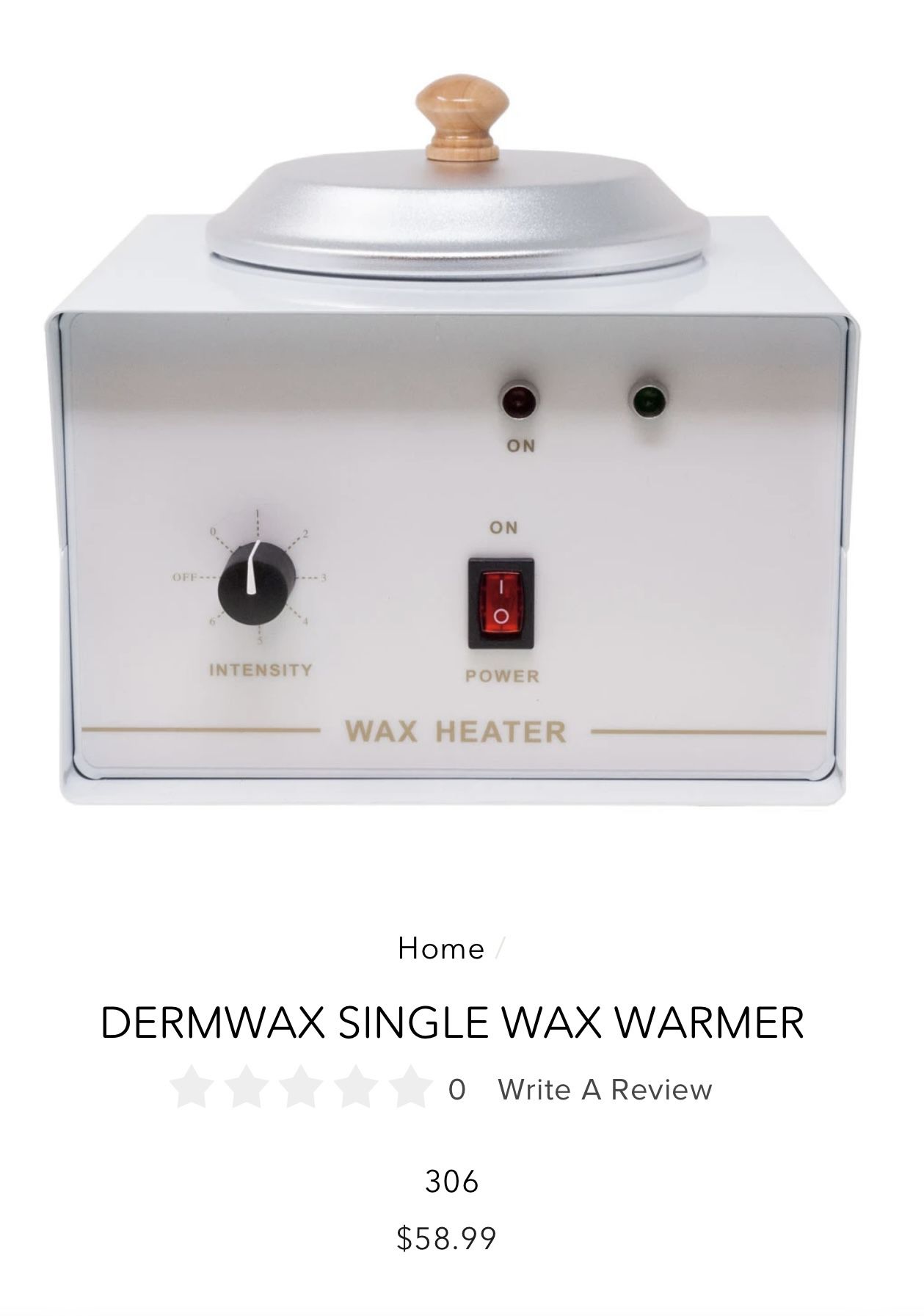 Dermawax Single Warmer