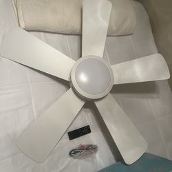 White Led Light Fan