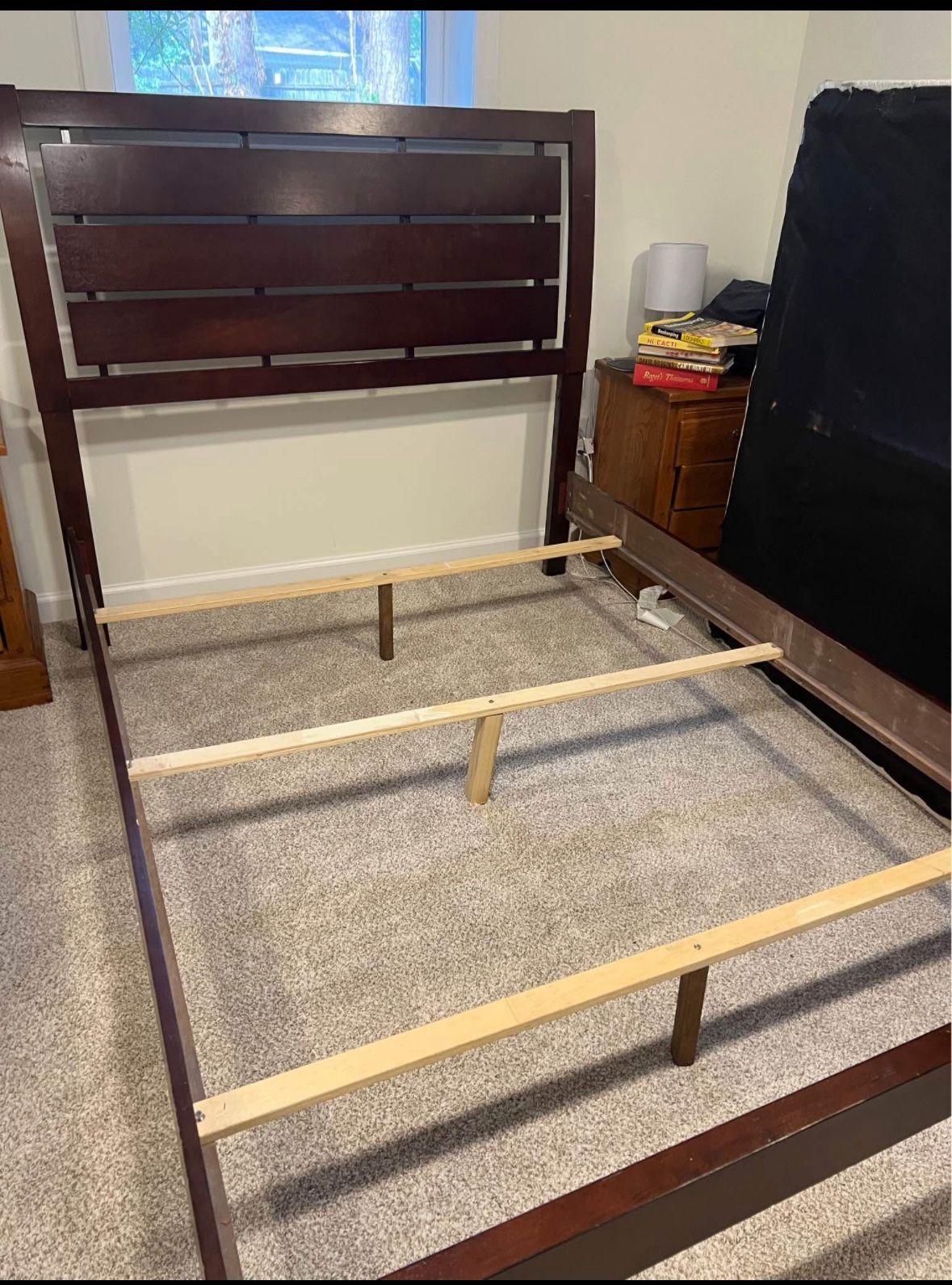 Full Size Brown Wooden Bed Frame – Free Delivery & Install