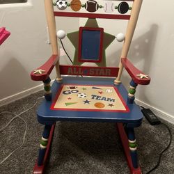 Child’s Rocking Chair, Baseball Lamp