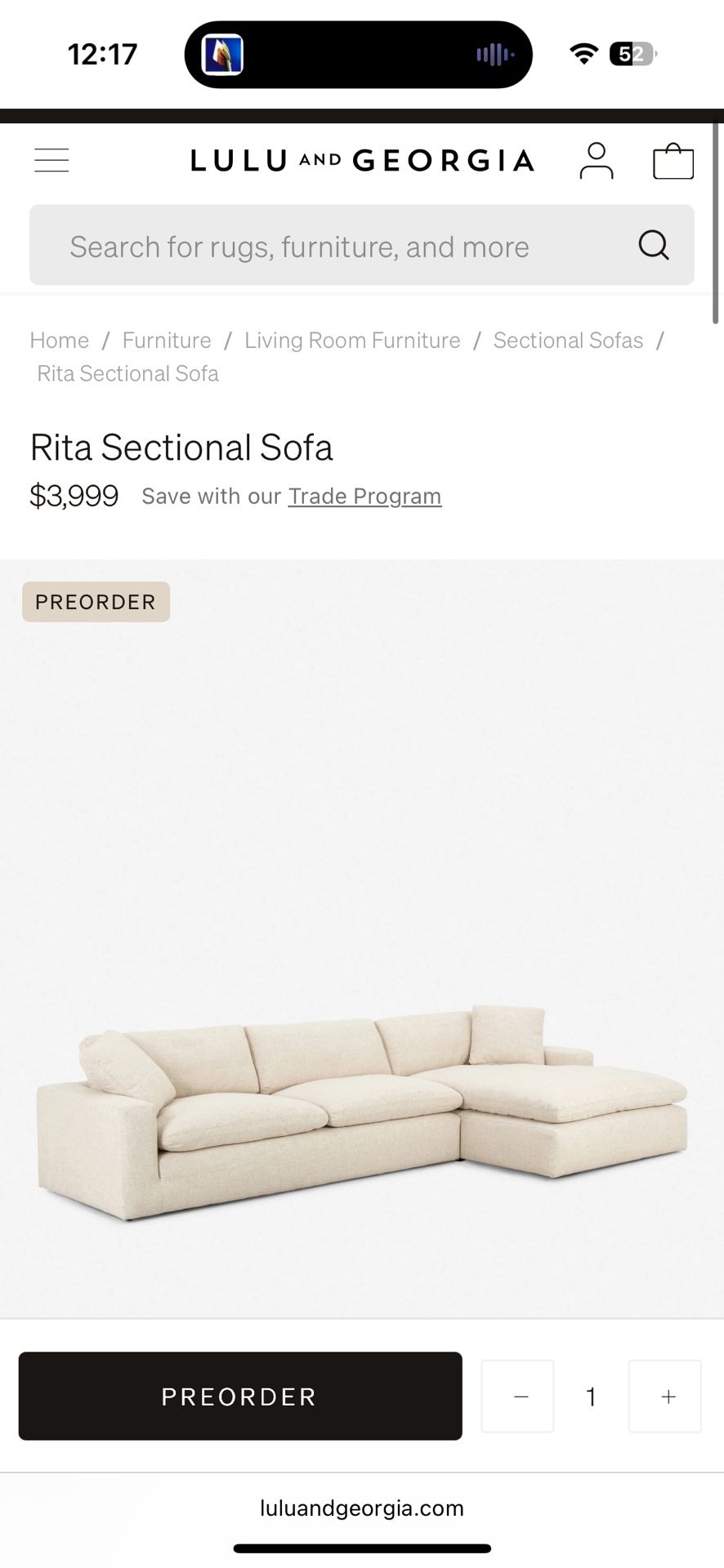 Lulu And Georgia Rita Sectional 
