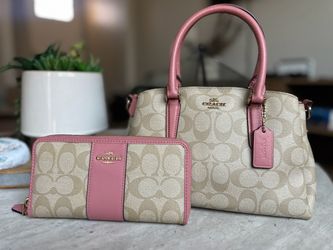 Coach Carryall Mini Sage Satchel Bag W/ matching wallet