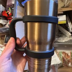 metal cup with holder