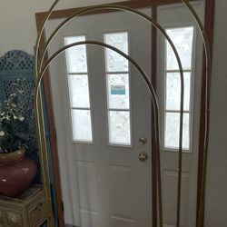 Wedding Arches for Ceremony with Stand, Three Curved Arch for Outdoor Indoor Rustic Wedding Ceremony Garden Yard Bridal Party Decoration (Color : Gold