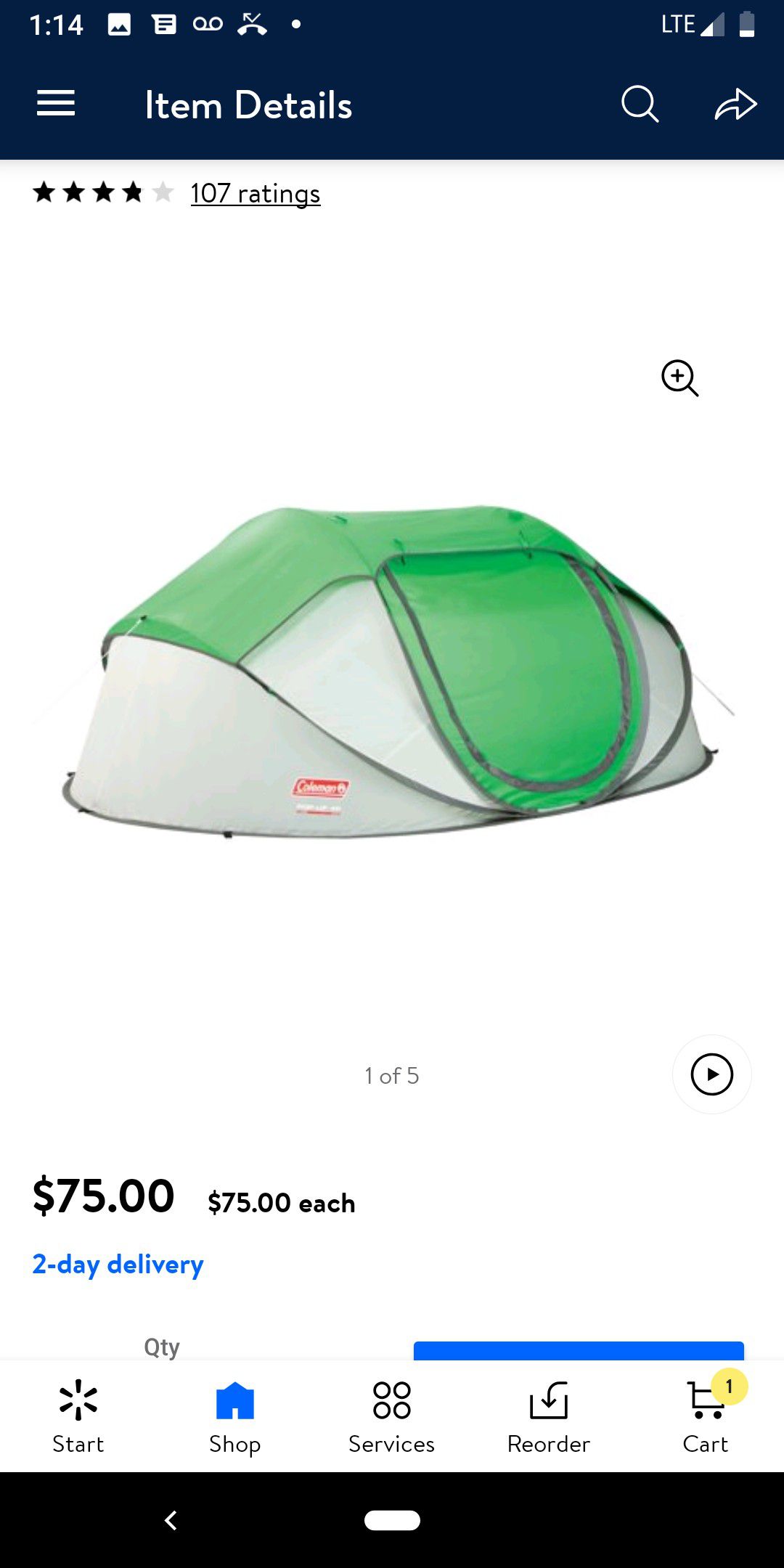 Photo Brand new in the box pop up tent
