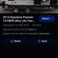 2014 Premier Ultra Light Bullet 19ft In Hood Condition. New Awning And New 56inch TV On A Full Motion Mount Able To Be Tucked Away When Not In Use. Up