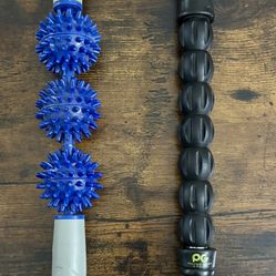 2-Pack Muscle Massage Roller Sticks (Physix Gear & Deep Tissue)