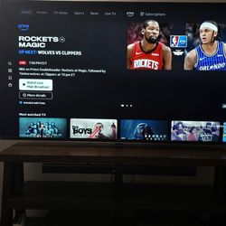 Samsung 75 Inch LED TV with sound bar, subwoofer and a heavy duty Stand