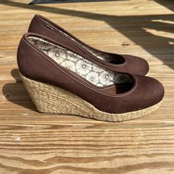 Brown Wedge Heels