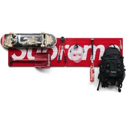 Supreme Wall Control Metal Pegboard Red and Black