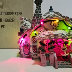 Disney Toontown Christmas Village Minnie Mouse House Light Up. Vintage In Box. Retired. 