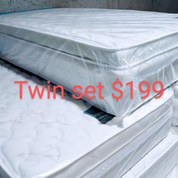 $199 Twin Set Mattress And Box-spring Brand New Free Delivery Day 