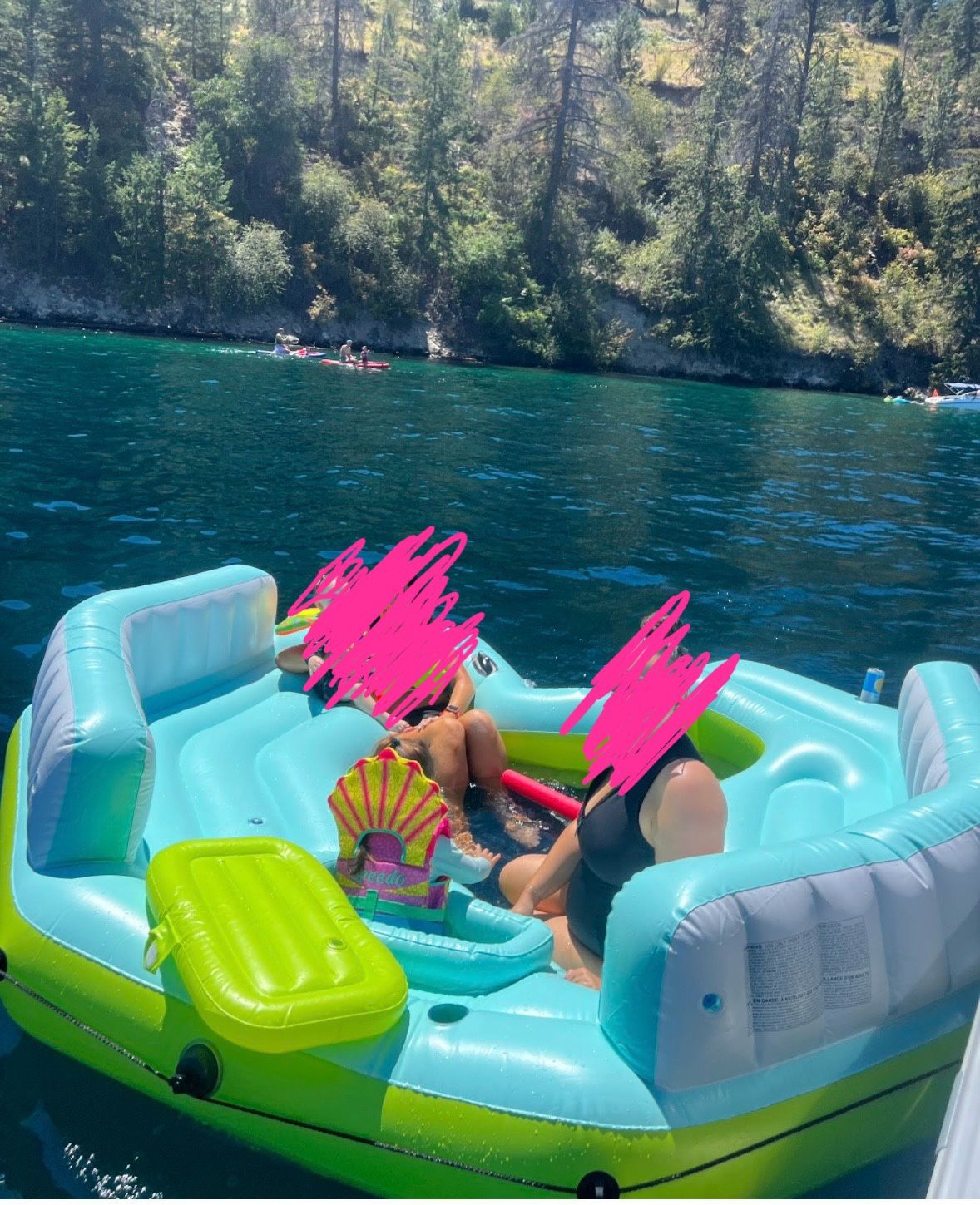 Huge Floatie Raft With Cooler And Mesh