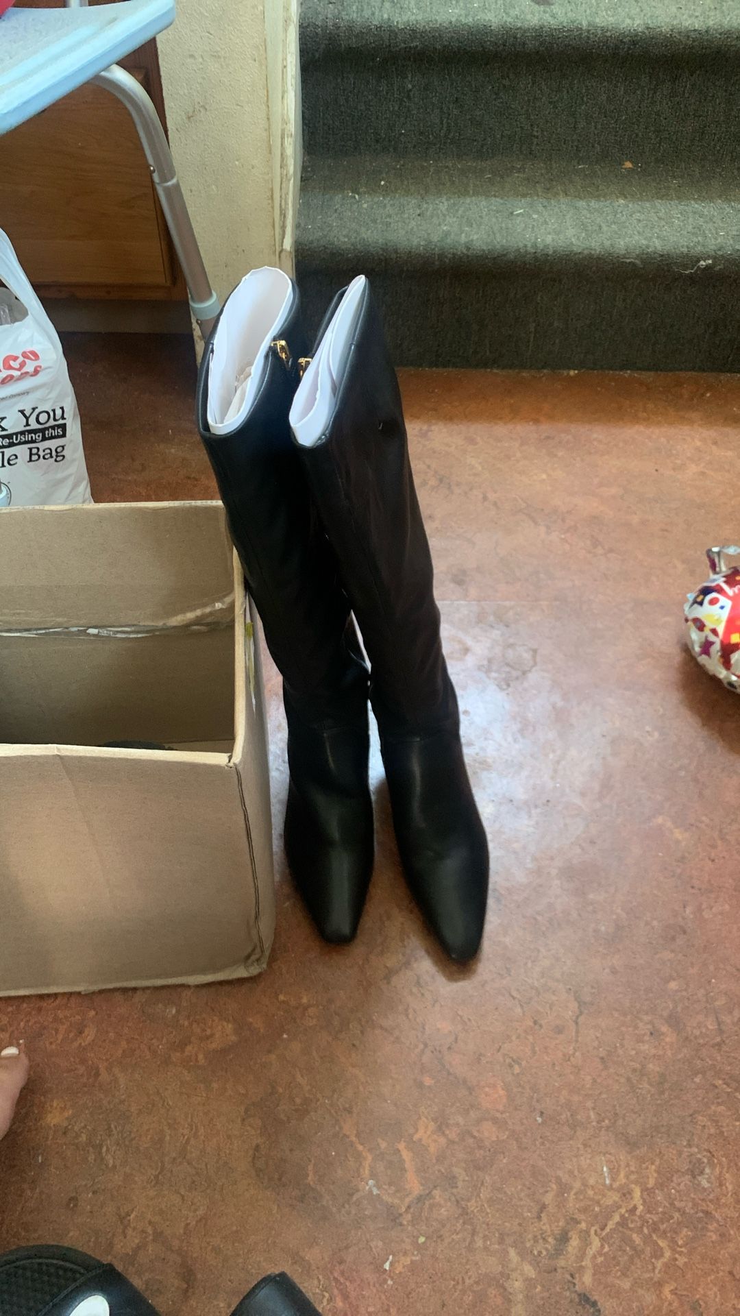 High Heel High Top Boots