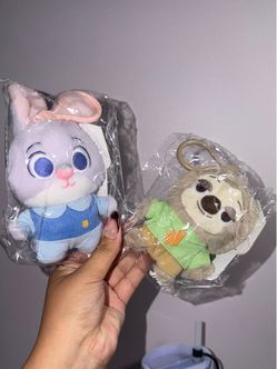 Disney Zootopia Judy Hopps and Flash Plush Keychain Set
