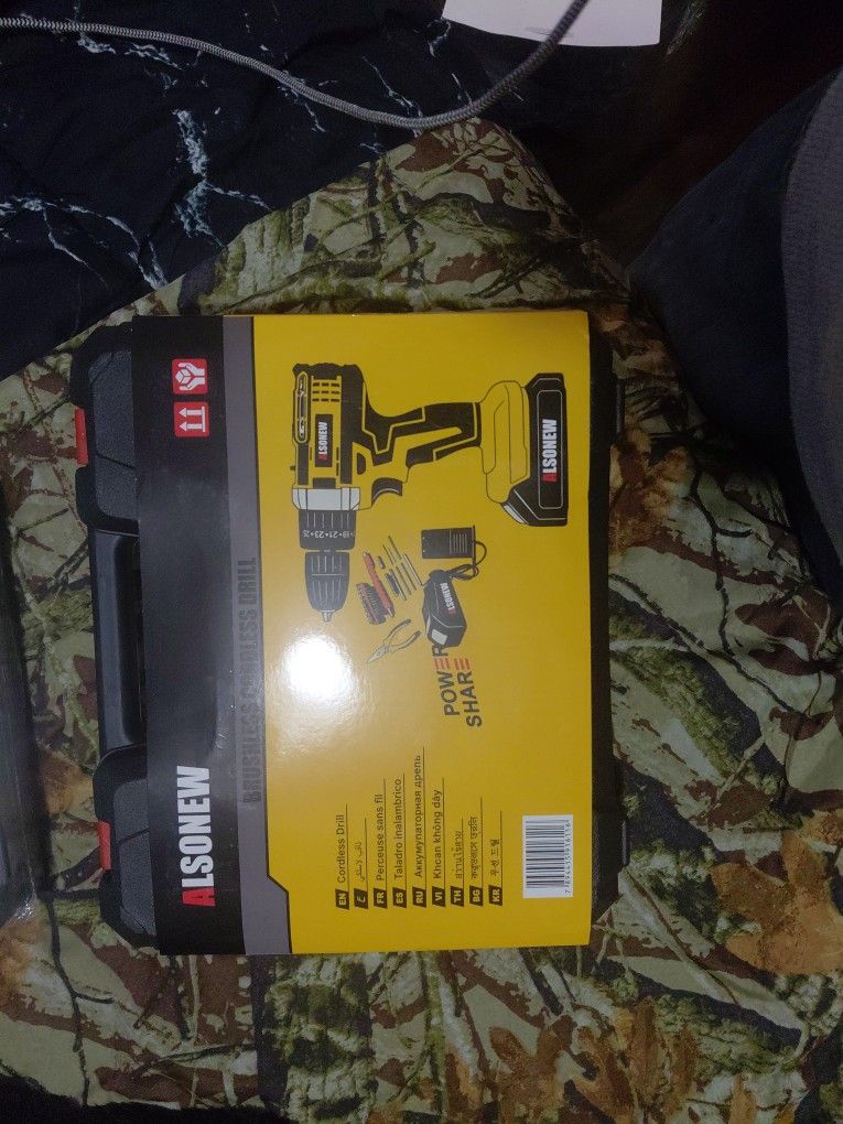 Alsonew Brushless Drill New In Box Has Batt. Charger Drill And Extra Accessories r