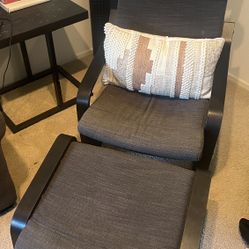 IKEA Chair With Ottoman 