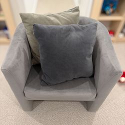 Vernon Upholstered Barrel Accent Chair Dark Gray Velvet - Threshold™ designed with Studio McGee