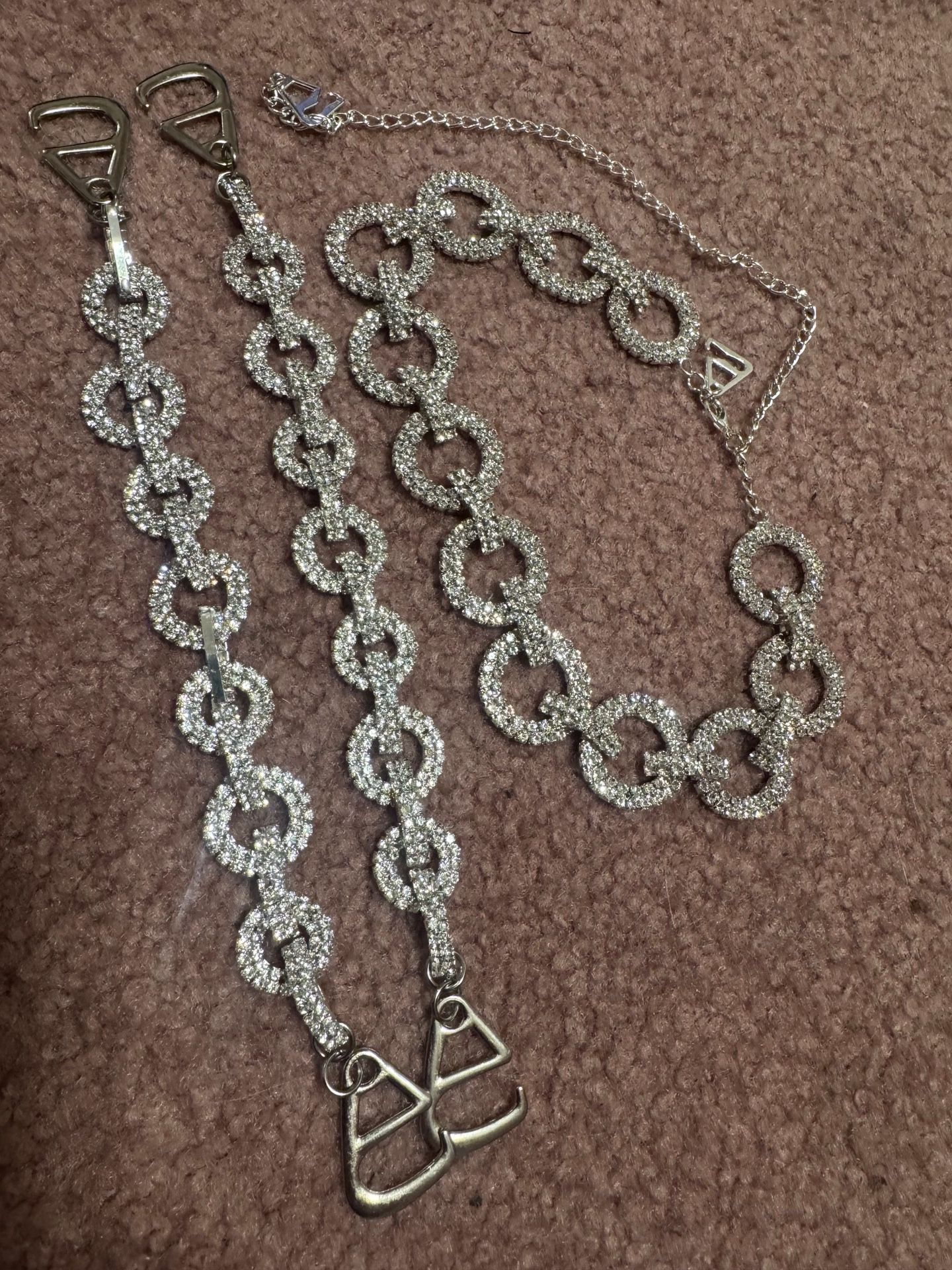 New rhinestone Jewlery set bundle choker necklace bracelet