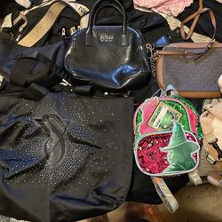 Purses, carry bag, kids backpack, baby tug back pack