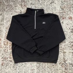 Alo quarter zip set BLACK