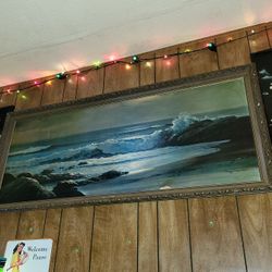 1950s Painting Robert Wood ( Golden Surf)