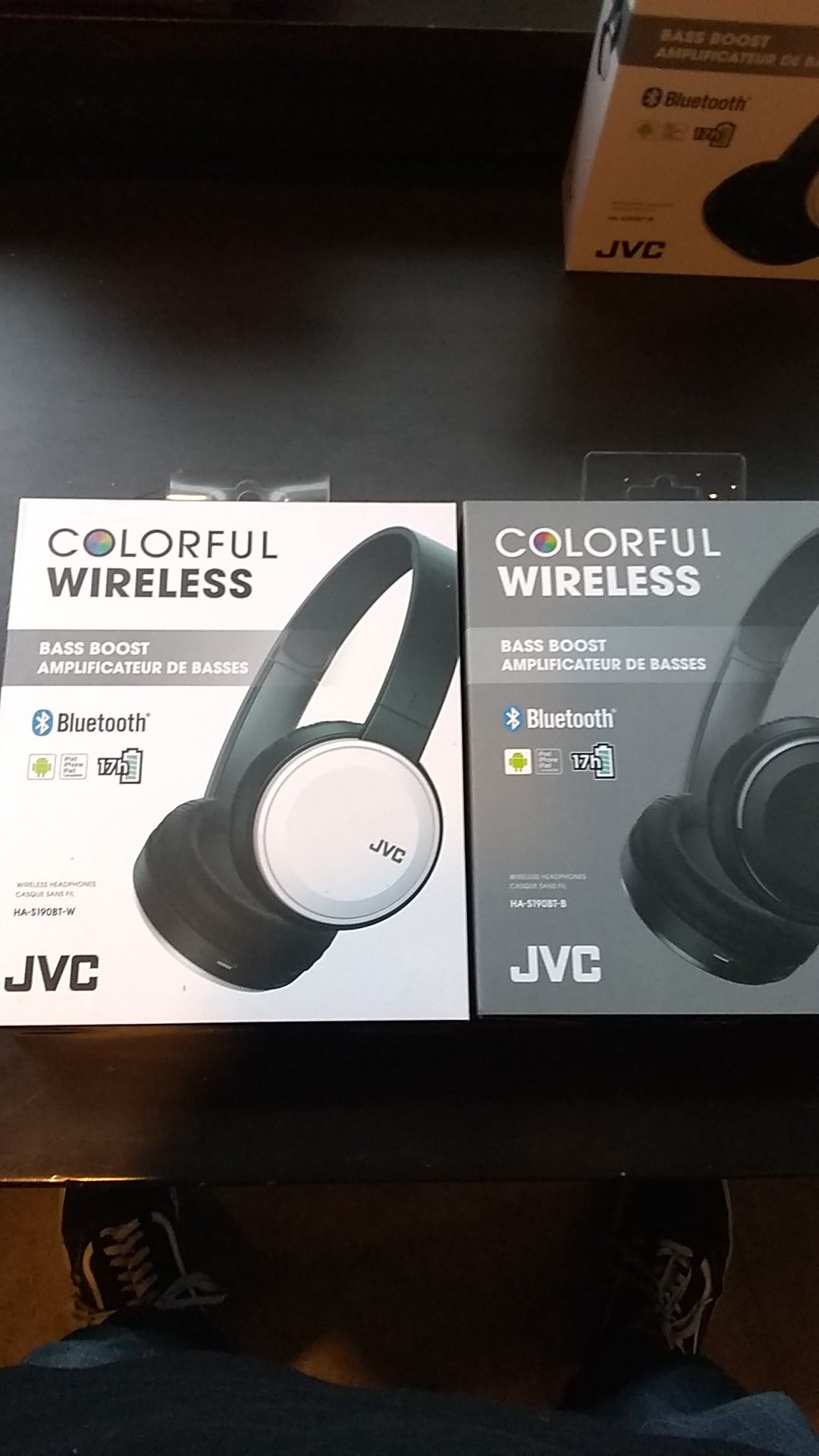 JVC colorful wireless bass boost Bluetooth headphones