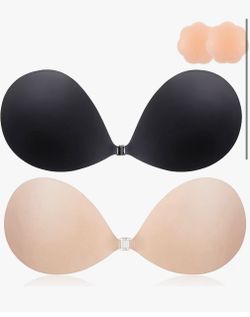 Adhesive Strapless Push-Up Bra 2-Pack