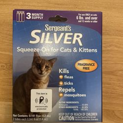 Sergeant’s Silver For Cats and Kittens