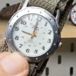 Vintage Time Mix In The Glow Field Watch With Fabric Strap