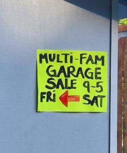 Multi Family Garage Sale, Friday 6/12 -Sat 6/13, 9am-5pm