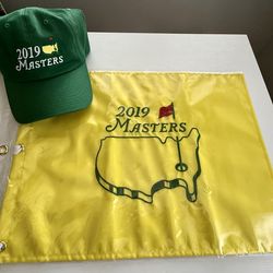 2019 Masters Hat + Pin Flag Set