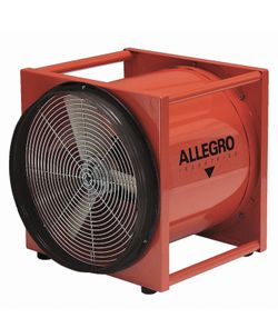 ALLEGRO Confined Space Fan: 115/230 V AC, 16 in Duct Dia, 2 hp Horsepower, Orange, 21 A Current Item 1UFH2 Mfr. Model 9516