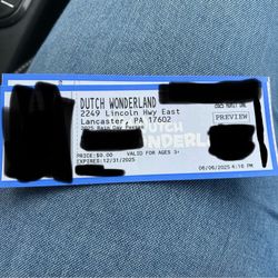 2 Tickets To Dutch Wonderland