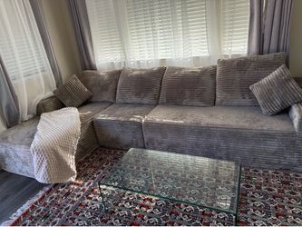 Sofa with coffee table together
