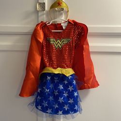 Child Wonder Woman Costume - Size Small (3-4 years)