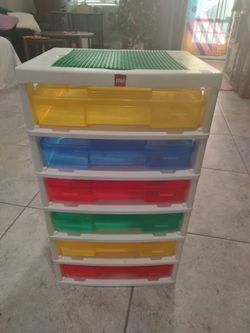 Vintage official Lego 6 drawer storage bin