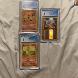 XY Evolutions CHARIZARD , Charmeleon Reverse Holo , And Charmander 