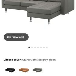 Ikea Sectional Grey Leather Couch