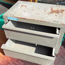 Small two drawer toolbox for van